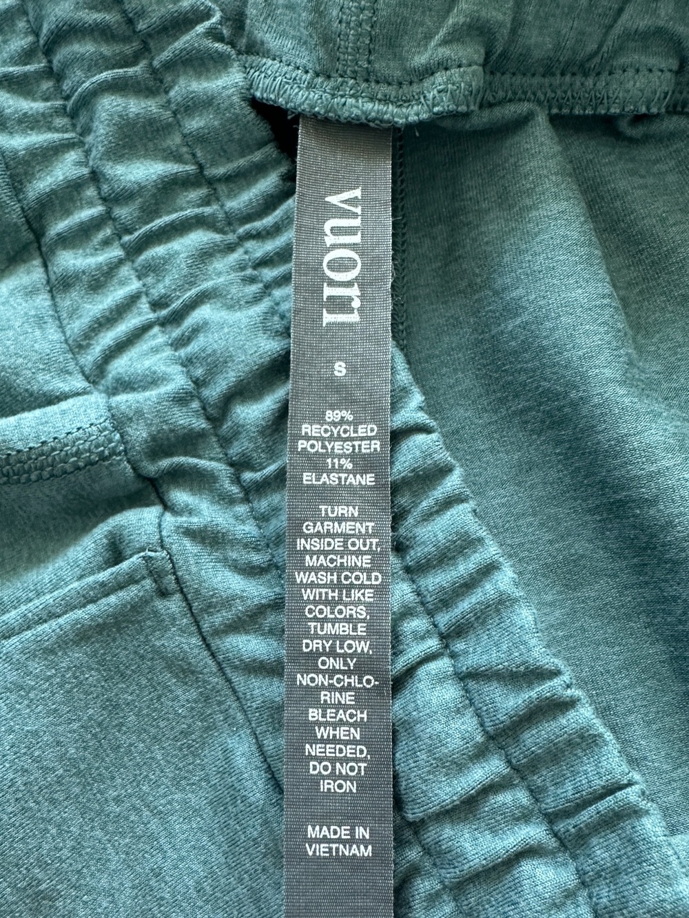 Vuori Performance Joggers Long - Size S - Beryl Heather (Green-Teal) - Like New - Picture 5 of 7